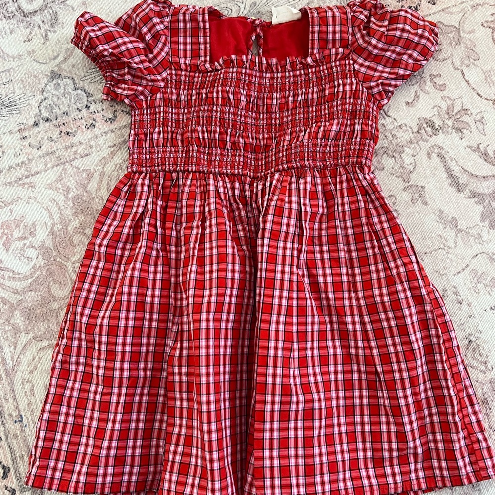 Red Plaid Kids Dress